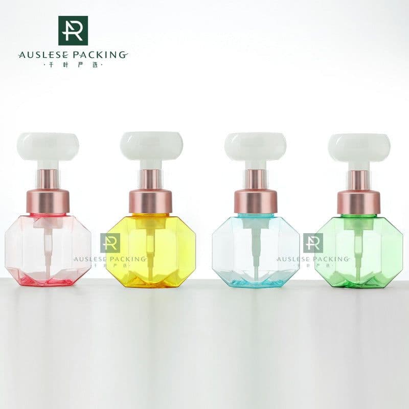 image-Flower Foam Bottle 300ml - PETG Pump Dispenser