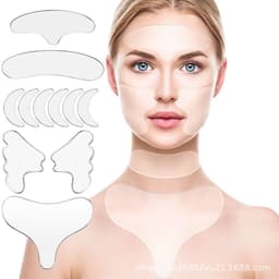 image-Cross-border silicone anti-wrinkle beauty stickers manufacturers silicone anti-adhesive forehead stickers face stickers eye stickers neck stickers chest stickers can be customized