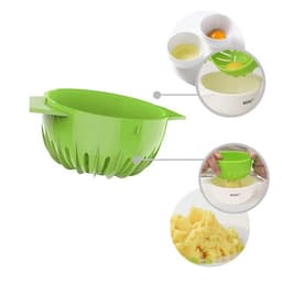 image-Food Masher Set Portable Mash and Serve Bowl Vegetables Fruit Homemade Baby Food Ricer Juicer Pink