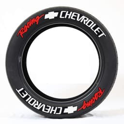 image-Deoukana 3D Car Tire Sticker - English Letters, 8 Pieces, PVC, 3.5cm