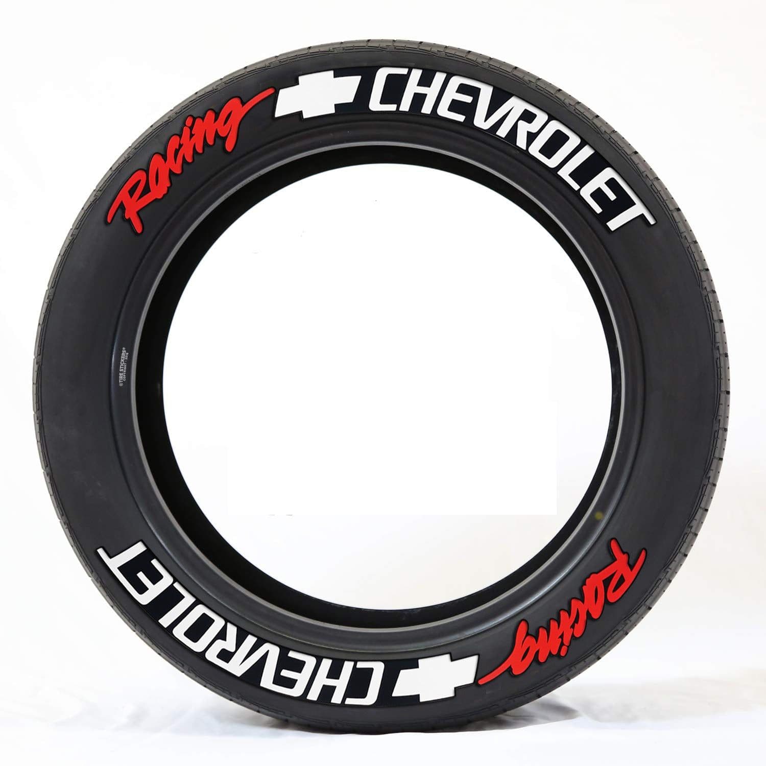 image-Deoukana 3D Car Tire Sticker - English Letters, 8 Pieces, PVC, 3.5cm