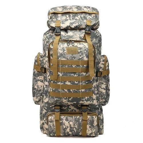 image-Large-capacity Multifunctional Canvas Backpack For Hiking