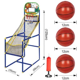 image-Kids' Portable Shooting Machine, Basketball Toy Indoor/Outdoor - Red, 1.49M Height
