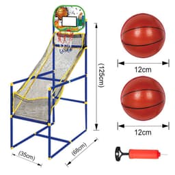 image-Kids' Portable Shooting Machine, Basketball Toy Indoor/Outdoor - Red, 1.49M Height