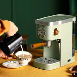 image-Konka espresso machine capsule can be used coffee machine semi-automatic coffee machine milk froth machine home