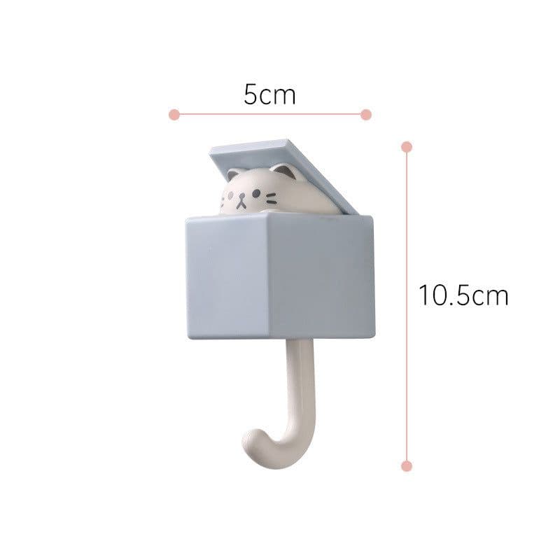 image-Cartoon Adhesive Hooks - No Drill, 2kg Capacity