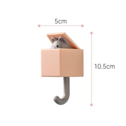 image-Cartoon Adhesive Hooks - No Drill, 2kg Capacity