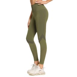 image-Hao Qian High Waist Yoga Pants - Blue Stretchy Leggings - Women's Fitness