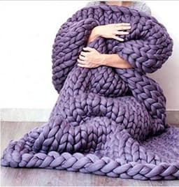 image-Nordic Thick Wool Blanket, Icelandic Knit, Newborn Photography Prop - 127x152cm
