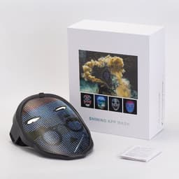 image-Colorful LED Light-Up App Mask for Party - Dynamic Bright Mask