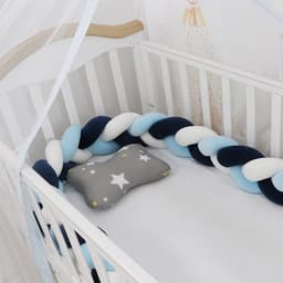 image-Baby Bumper Bed Braid Knot Pillow Cushion Bumper for Infant cuna Bebe lit Crib Protector Cot Bumper Room Decor