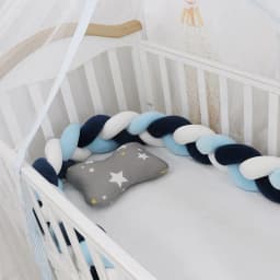 image-Baby Bumper Bed Braid Knot Pillow Cushion Bumper for Infant cuna Bebe lit Crib Protector Cot Bumper Room Decor