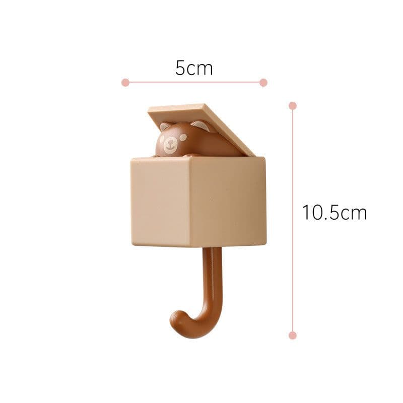 image-Cartoon Adhesive Hooks - No Drill, 2kg Capacity