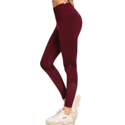 image-Hao Qian High Waist Yoga Pants - Blue Stretchy Leggings - Women's Fitness