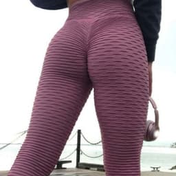 image-Yoga Leggings - Claret High Elasticity Slim Fit XXXL