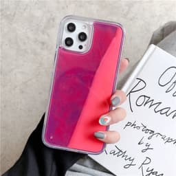 image-Suitable for iPhone12ProMax mobile phone shell Apple 11 luminous pure color liquid quicksand shell XR all-inclusive protective cover