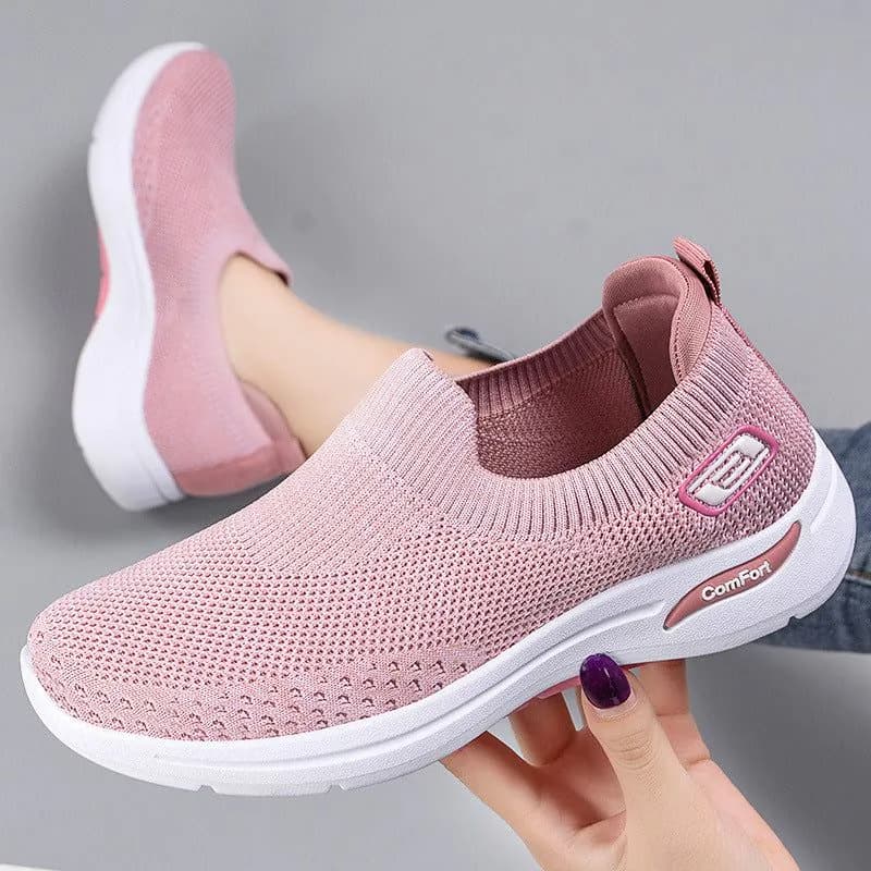 image-Jin Shiyuan Women's Casual Shoes - Purple Mesh Low Heel