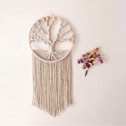 image-Nordic Bohemian tapestry home decoration tree of life hand-woven cotton thread preparation dream catcher shooting props