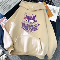 image-Harajuku cartoon cute funny print little witch hoodie autumn street wear O-neck sweet girl hoodie