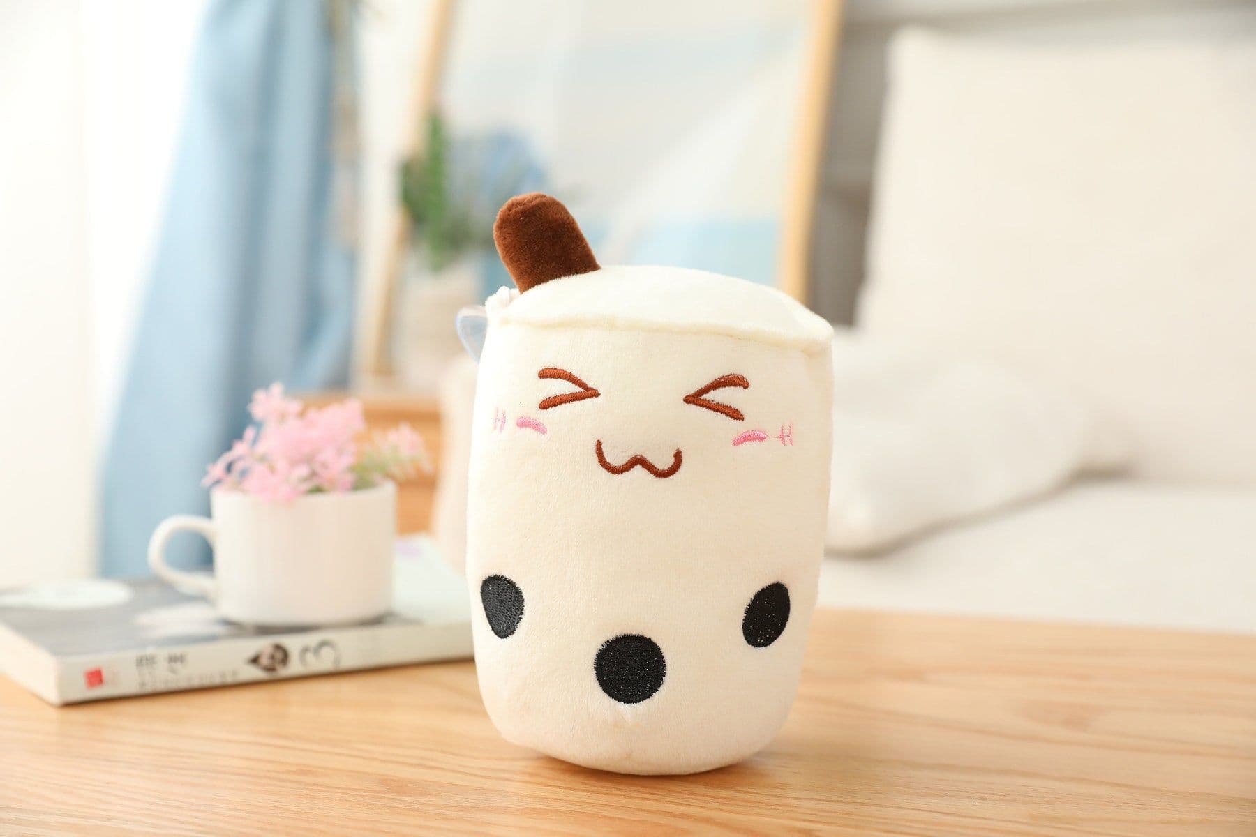 image-Cute milk tea cup pillow milk tea cup plush toy doll long strip pillow cushion milk tea pillow one drop shipping