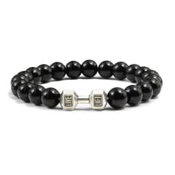 image-Turquoise Energy Gun Black Electroplated Alloy Barbell Bracelet