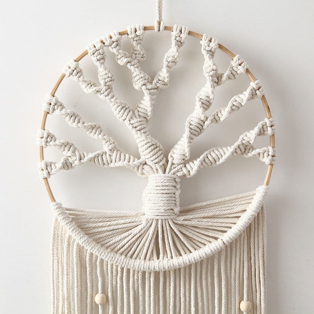 image-Nordic Bohemian tapestry home decoration tree of life hand-woven cotton thread preparation dream catcher shooting props