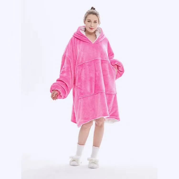 image-Cross-border foreign trade Amazon TV cross-border lazy pullover sweater flannel cotton velvet cold-proof and warm nightgown