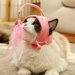image-New Head Wearing Feather Funny Cat Stick Funny Cat Toy Stick Gray Big Eye Pet Toys Pet Products