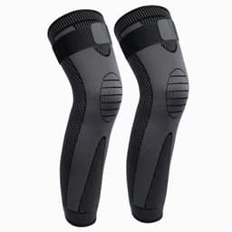 image-Green Knitted Knee Pads With Pressurized Straps For Football And Basketball