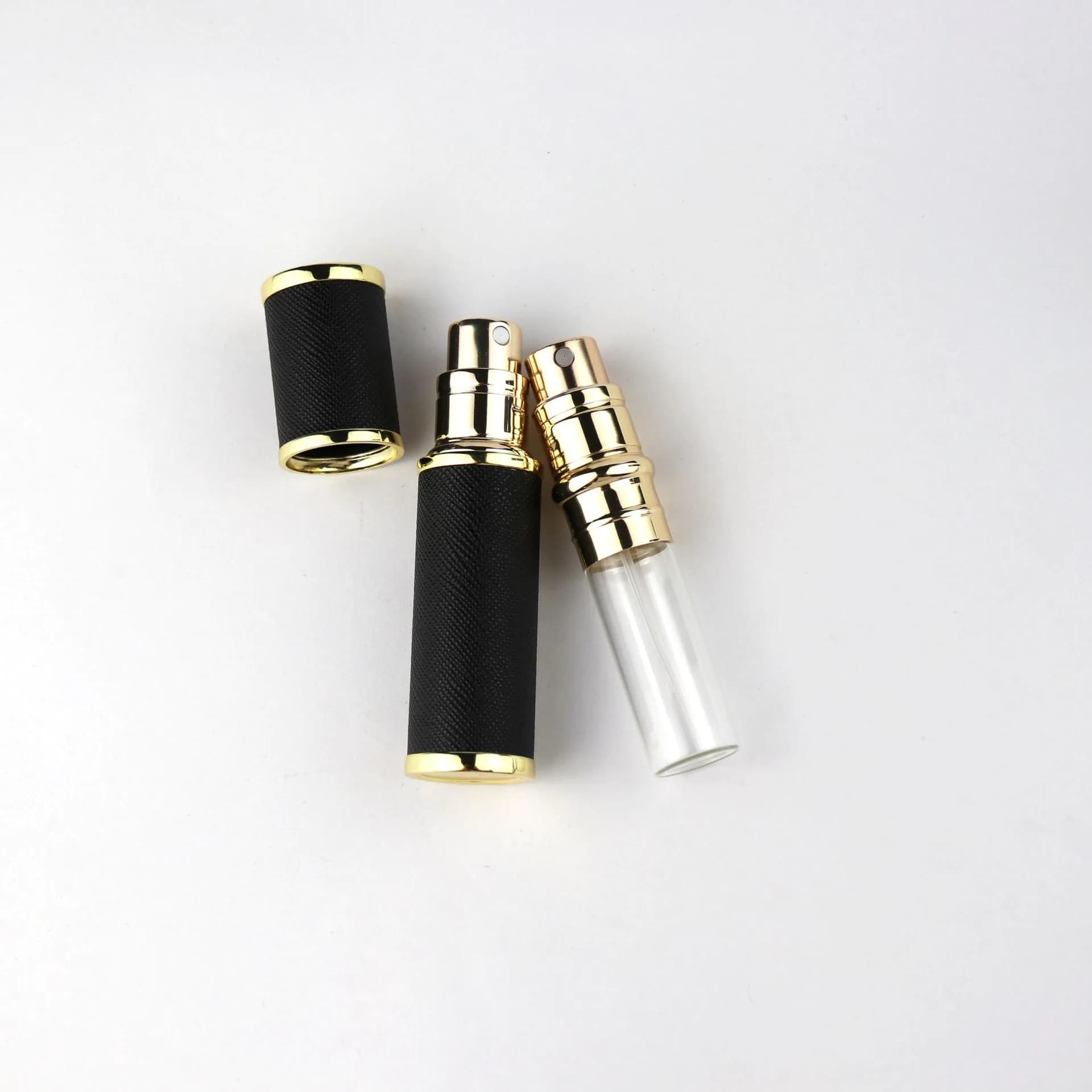 image-Furio Glass Perfume Refill Bottle With Portable Liner And Copper Valve