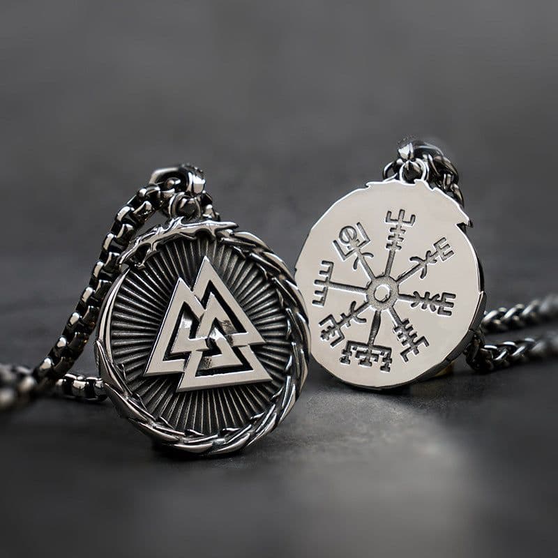 image-Nordic Viking Knot Necklace - Titanium Steel Retro
