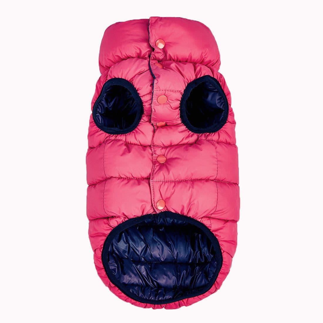 image-Winter Warm Down Cotton Dog Clothes Both Sides Wear Thickened Vest Nisi Woven Pet Manufacturer Direct Approval