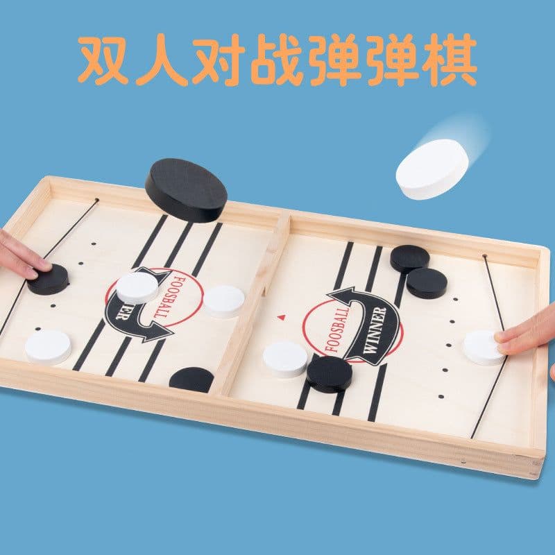 image-Wooden Bouncing Chess Bumping Balls Set for Teens - 2-in-1 Game
