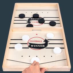 image-Wooden Bouncing Chess Bumping Balls Set for Teens - 2-in-1 Game