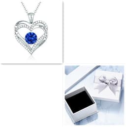 image-Female 925 Silver Twelve Birthstone Pendant Necklace