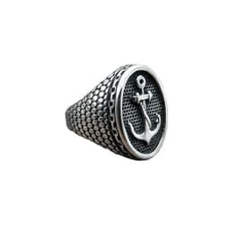 image-Titanium Steel Anchor Ring Men's Retro Punk
