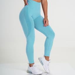 image-High-Waist Yoga Fitness Pants - Slimming Hip-Lifting Green Women's L