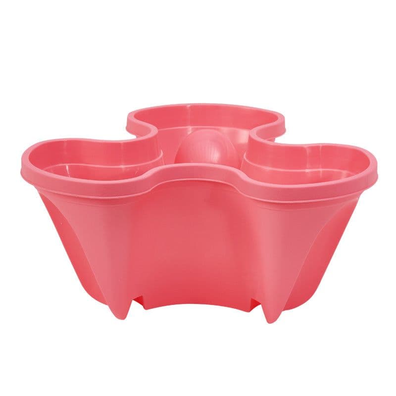 image-PP Flower Pot - Brick Red 24cm Strawberry Planter