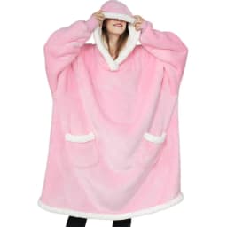 image-Christmas Amazon Lazy TV Nightgown Turtleneck Flannel Hooded Woolen Sweater Men's and Women's Casual Homewear