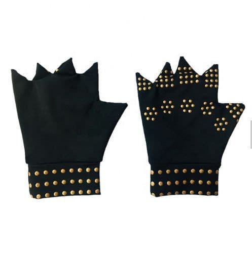 image-Half Finger Fitness Gloves - Non-Slip Nylon Black