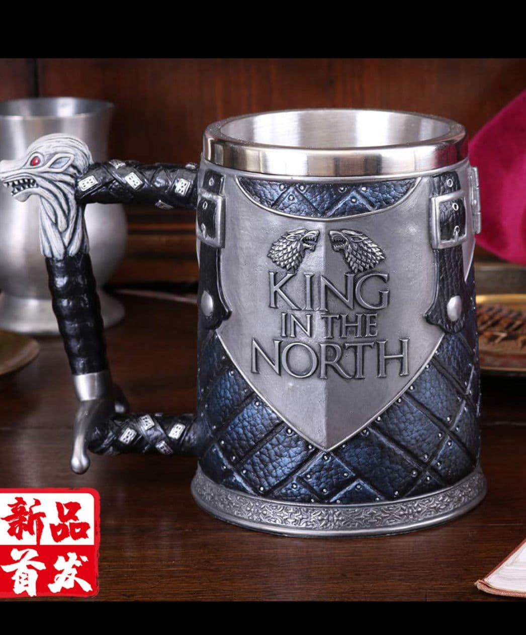 image-Stainless Steel Beer Mug - 501-600ml Skeleton
