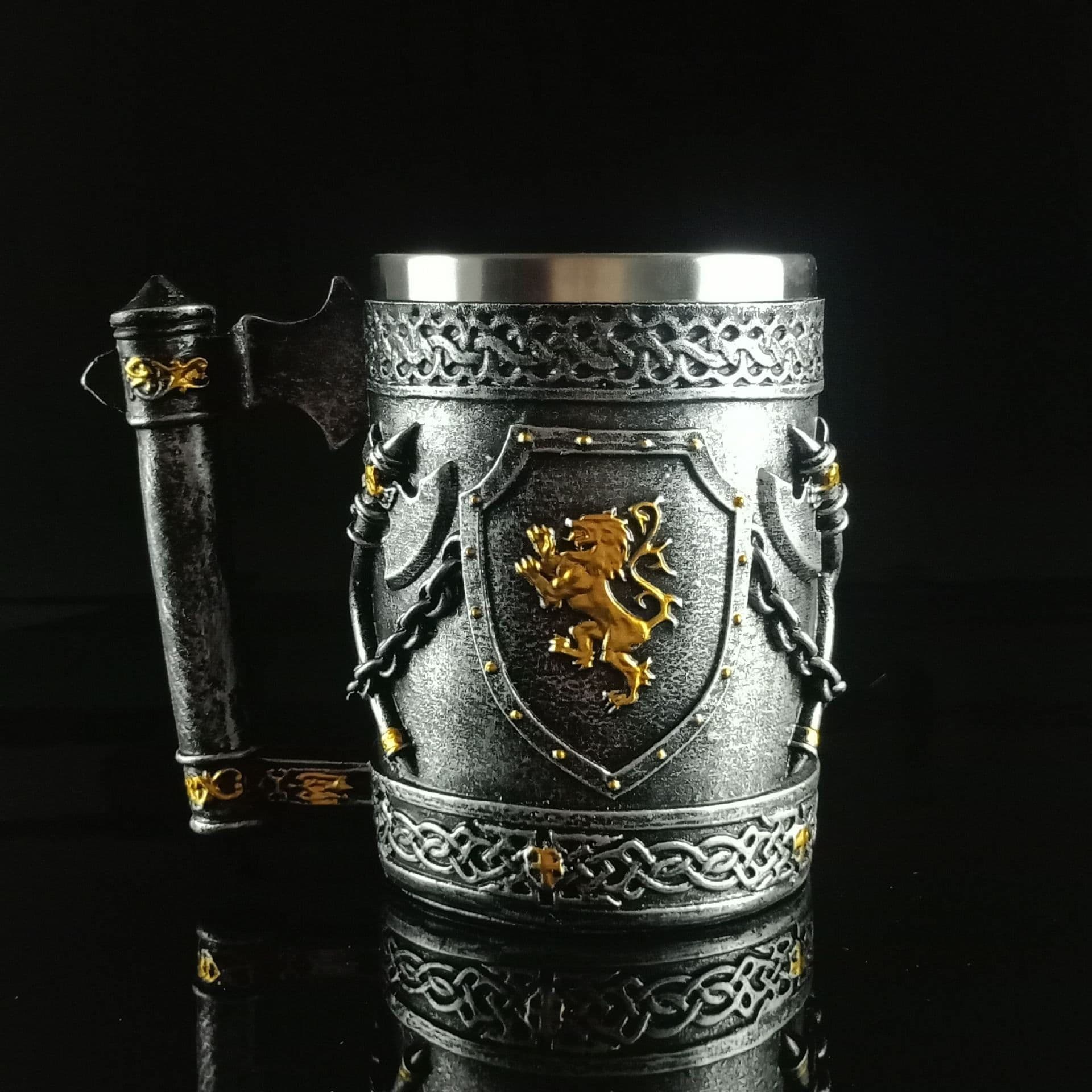 image-Stainless Steel Beer Mug - 501-600ml Skeleton