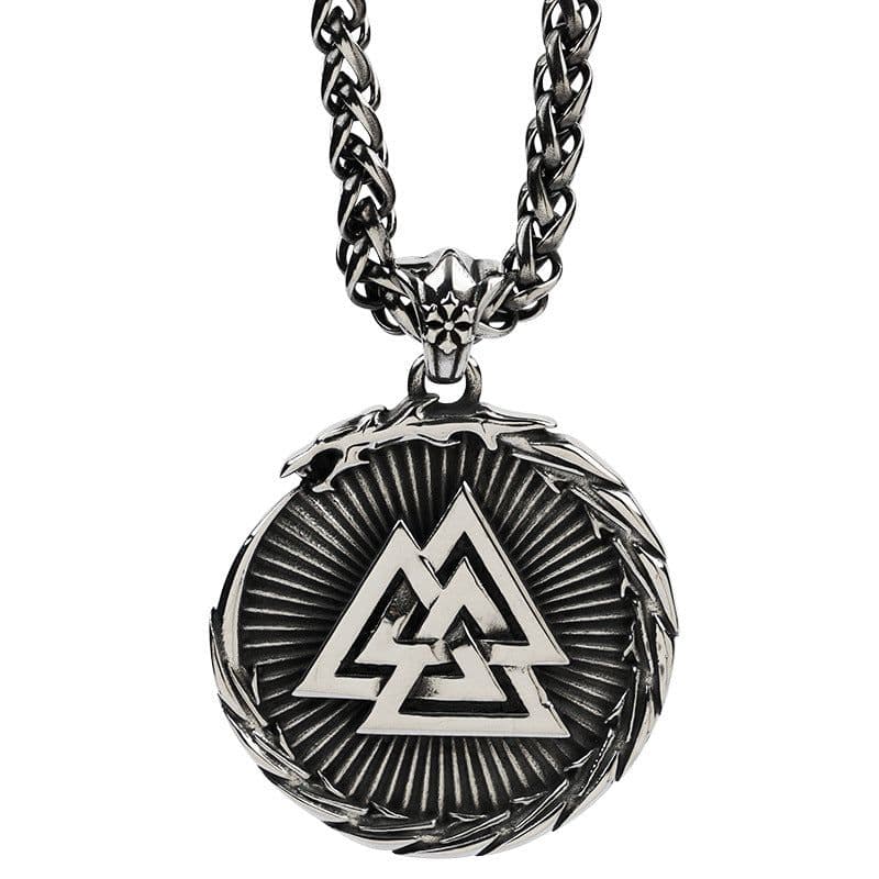 image-Nordic Viking Knot Necklace - Titanium Steel Retro