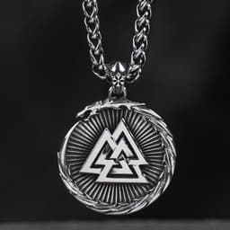 image-Nordic Viking Knot Necklace - Titanium Steel Retro