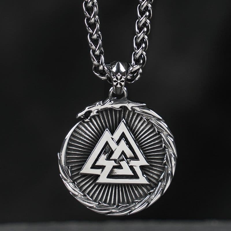 image-Nordic Viking Knot Necklace - Titanium Steel Retro