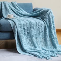 image-Dongxuan Knitted Blanket - Light Gray 130x230cm