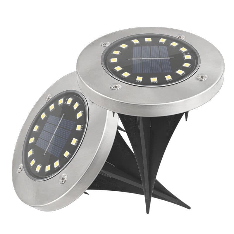 image-Solar LED Outdoor Ground Lamp IP65 Waterproof 20LED Garden Decor
