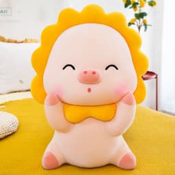 image-Cartoon Sun Pig Plush Toy - Cute Lying Pillow Doll for Kids Birthday Gift