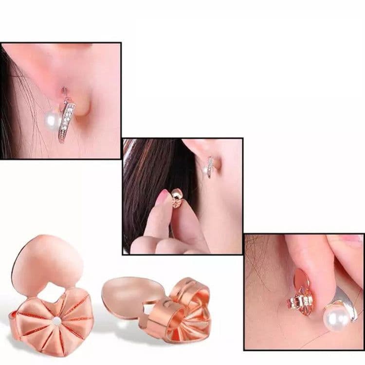 image-Pure Copper Heart-Shaped Earring Clip - New Earring Lifter