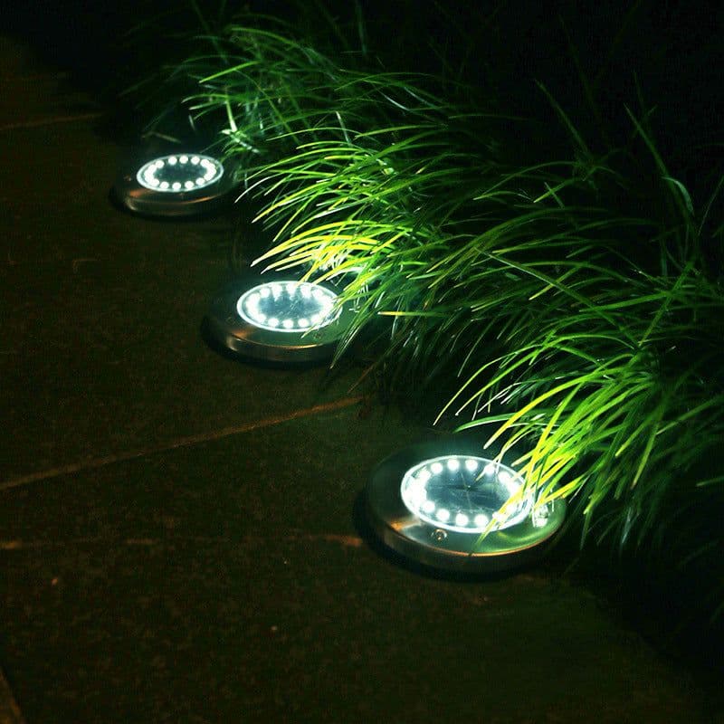 image-Solar LED Outdoor Ground Lamp IP65 Waterproof 20LED Garden Decor